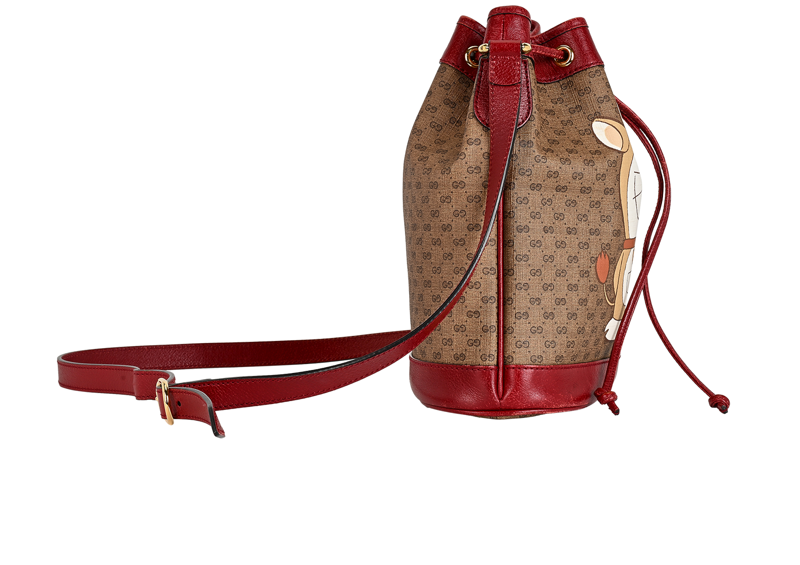 X Doraemon Bucket Bag, &pound;375, Handbags, Beige, Canvas, Side view